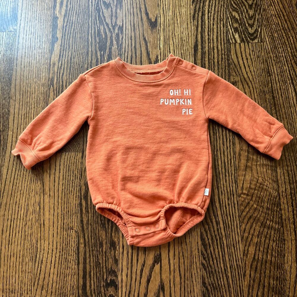 NWOT - Little Planet Pumpkin Pie Long Sleeve Onesie (12M)